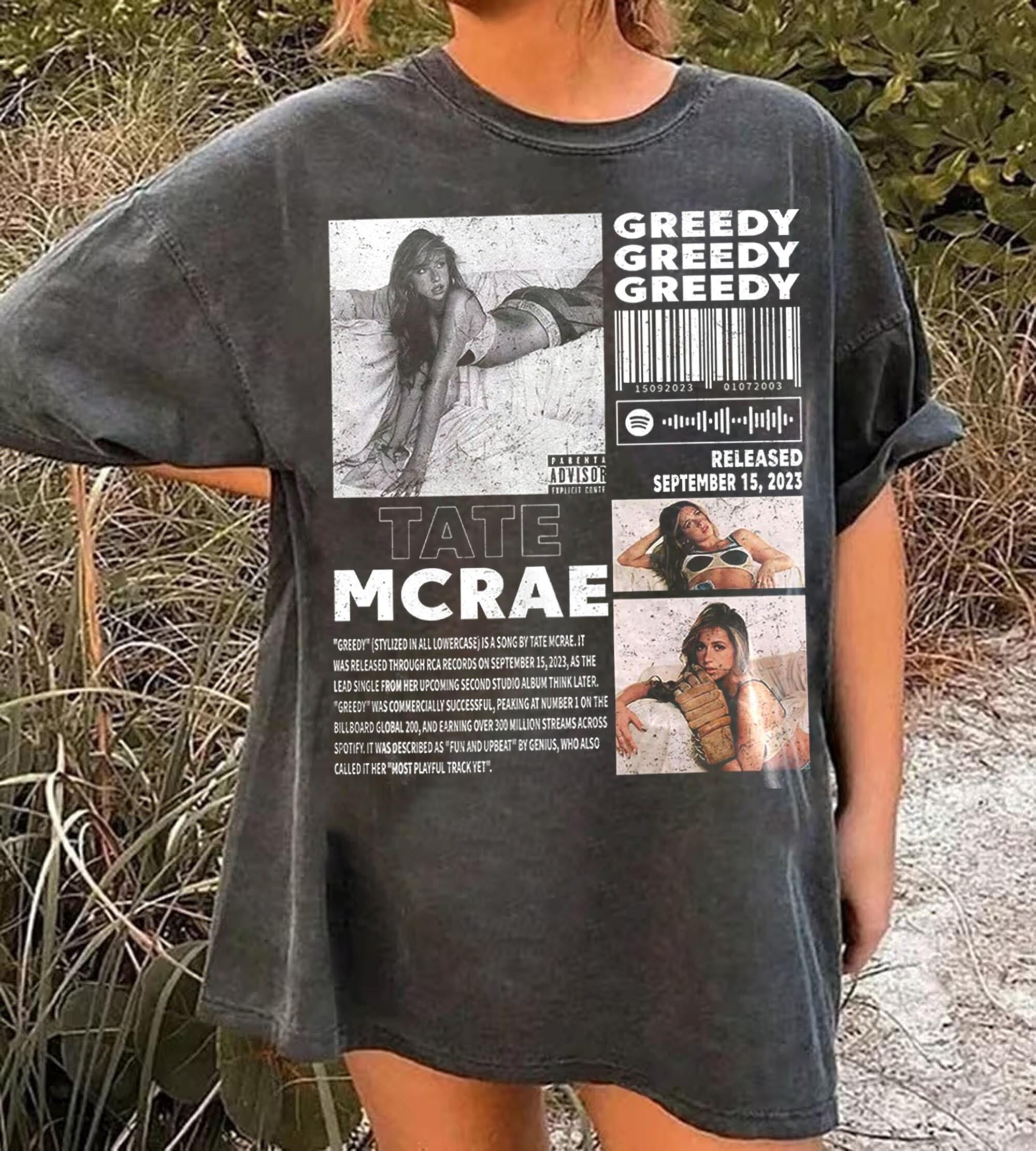 Vintage Tate McRae Music Merch Shirt,Retro Tate McRae Greedy Album 90s ...