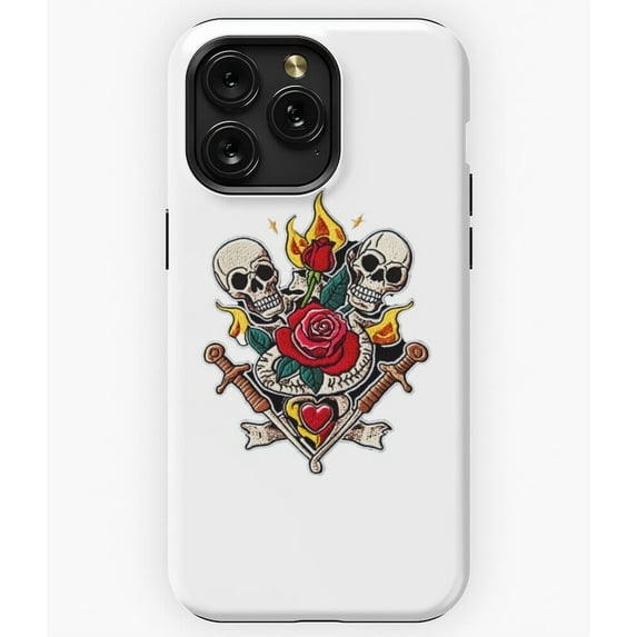 Vintage Tattoo 3 Old School Iron On Style Badge A2603&nbsp;Phone Case for iPhone 11 to 17 Pro Max