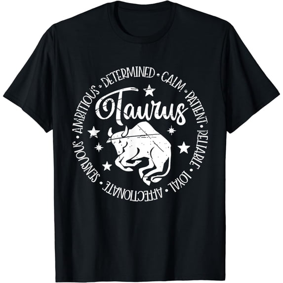 Vintage Taurus Horoscope Calm Birthday Zodiac Sign Astrology T-Shirt