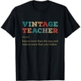 thumbnail image 1 of Vintage Teacher Knows More Than She Says Outfit Definition T-Shirt, 1 of 4