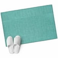 thumbnail image 1 of Vintage Teal Green Large Area Rugs for Bedroom Living Room, Soft Non Slip Carpet Bedside Rug, Farmhouse Retro Solid Color Linen Texture Rectangular Floor Cover Kitchen Accent Rug 2'x3' for Office, 1 of 9