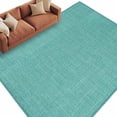 thumbnail image 1 of Vintage Teal Green Large Area Rugs for Bedroom Living Room, Soft Non Slip Carpet Bedside Rug, Farmhouse Retro Solid Color Linen Texture Rectangular Floor Cover Kitchen Accent Rug 6'x9' for Office, 1 of 9