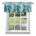 thumbnail image 1 of Vintage Teal Valance Curtain Sea Turtle Coral Starfish Marine Life Nautical Window Valances Rod Pocket Short Curtains Window Treatments for Kitchen Bedroom Bathroom Laundry 42" x 18", 1 of 9