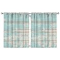 thumbnail image 1 of Vintage Teal Wood Grain Curtains-Blackout Curtains Bedroom Decor Living Room Darkening Grommet Window Drapes 2 Panels Set 42x54 inch, 1 of 2