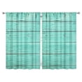 thumbnail image 1 of Vintage Teal Wood Grain Curtains-Blackout Curtains Bedroom Decor Living Room Darkening Grommet Window Drapes 2 Panels Set 52"x 84", 1 of 2