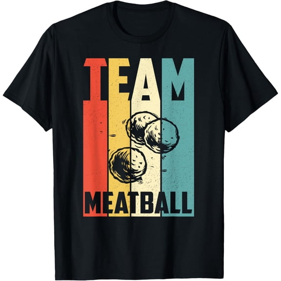 Vintage Team Meatball - Funny Retro Meatballs T-Shirt
