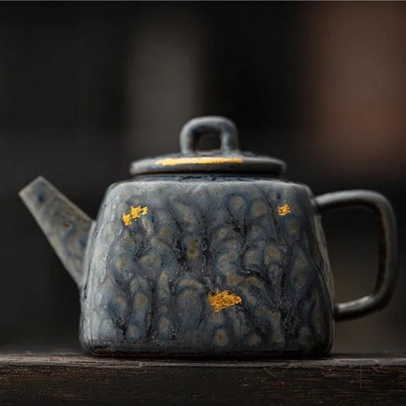 Vintage Teaware Empty Zhai Hanzhong Pot Old Rock Clay Teapot Kung Fu Bronze Glaze Tea Making Device Tea Infuser Tea Kettle