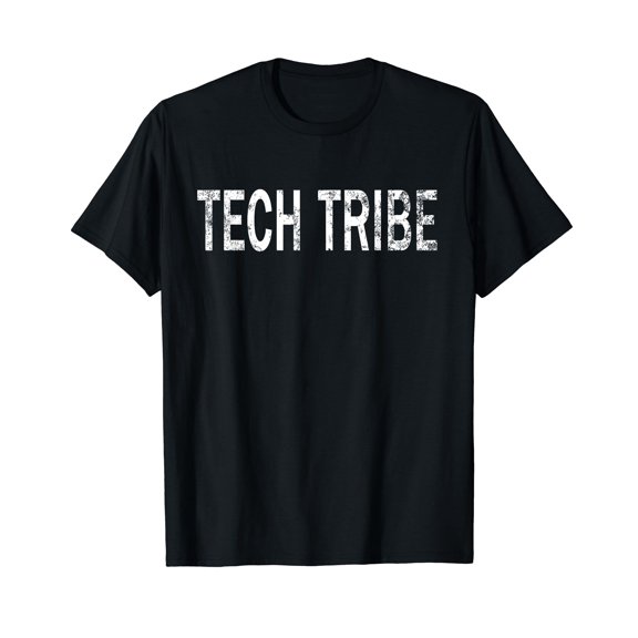 Vintage Tech Tribe Distressed Techie Humor T-Shirt