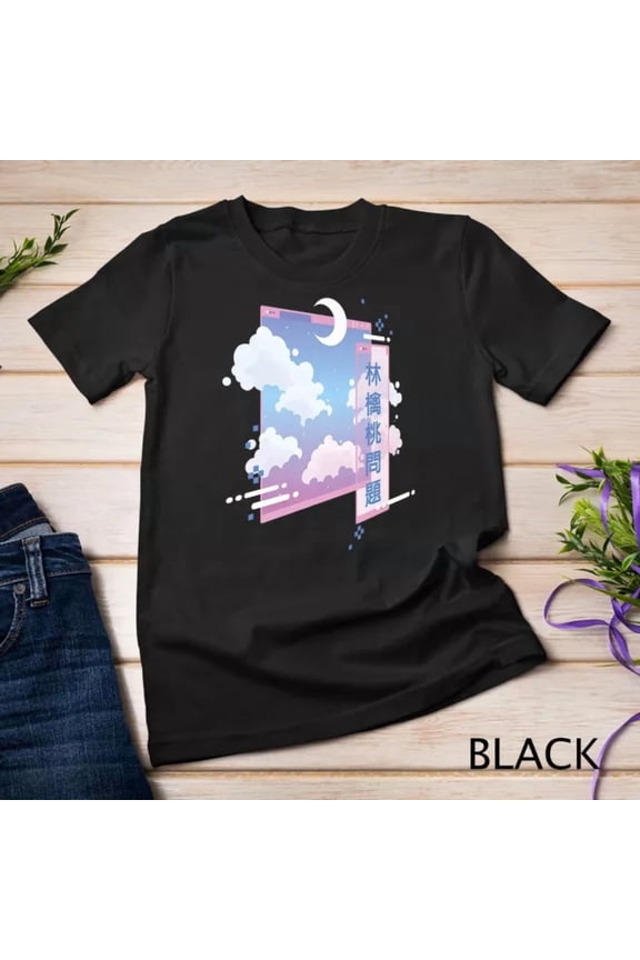 Vintage Tee 80S Retro Vaporwave Pastel Goth Soft Grunge Kawaii Moon Unisex T-Shirt Birthday Gifts