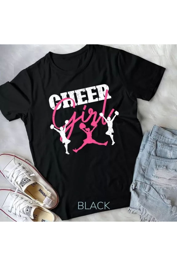Vintage Tee Cheer Team Cheerleading Cheering Women Girls Cheerleader Unisex T-Shirt - Birthday Gifts