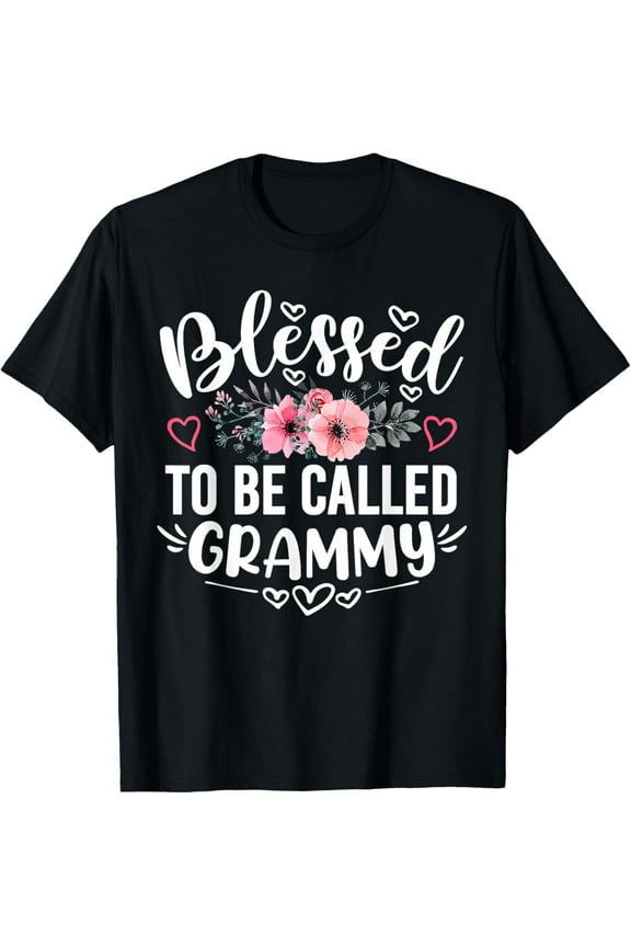 Vintage Tee Hot trending Blessed To Be Called Grammy Funny Mother'S Gift Grandma T-Shirt - Birthday Gifts