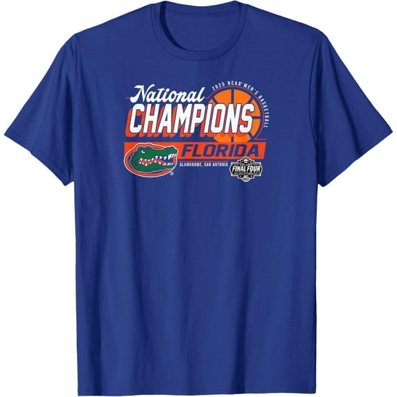 Vintage Tee Hot trending Florida Gators National Champs 2025 Men'S Basketball Blue T-Shirt - Birthday Gifts