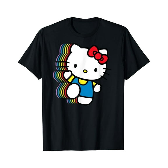 Vintage Tee Hot trending Hello Kitty Rainbow T-Shirt - Birthday Gifts