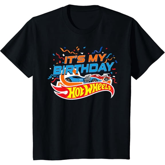 Vintage Tee Hot trending Kids Hot Wheels It'S My Birthday Confetti T-Shirt - Birthday Gifts