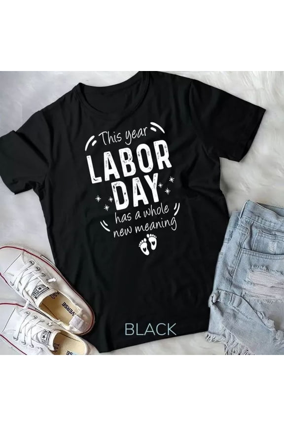 Vintage Tee Hot trending Labor Day Pregnancy Announcement Shirt Pregnant Mom To Be Premium Unisex T-Shirt - Birthday Gifts