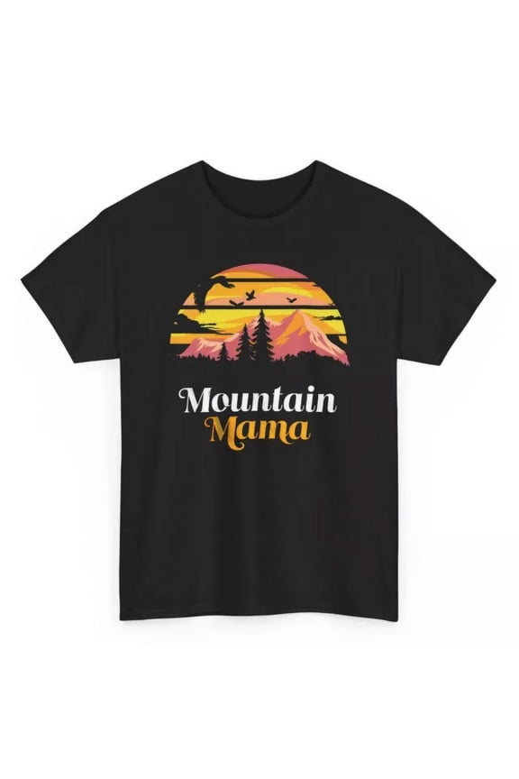Vintage Tee Hot trending Mountain Mama Retro Camping Mom T-Shirt - Campers Hiking Adventure Graphic Tee - Birthday Gifts