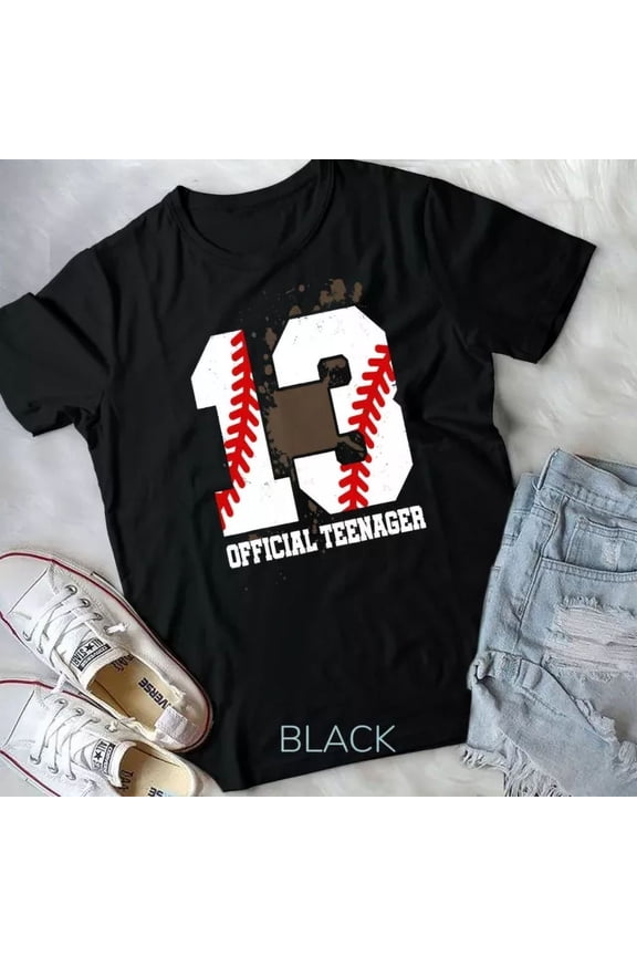 Vintage Tee Hot trending Official Teenager 13Th Birthday Baseball 13 Years Old T-Shirt - Birthday Gifts
