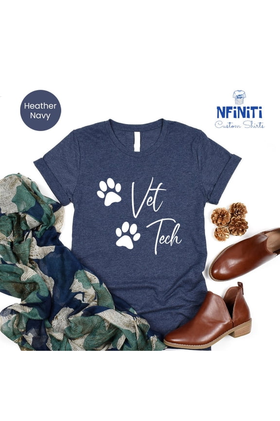 Vintage Tee Hot trending Vet Tech Dog Paws Shirt, Vet Student Shirt, Vet Tech T-Shirt, Vet Tech Tee, Vet Tech Shirts, Vet Tech Tees, Vet Tech Shirt, Vet Shirt - Birthday Gifts