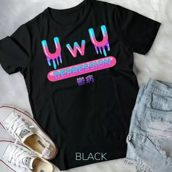 Vintage Tee Hot trending Yami Kawaii Owo Uwu Pastel Goth Harajuku Unisex T-Shirt Shirt - Birthday Gifts