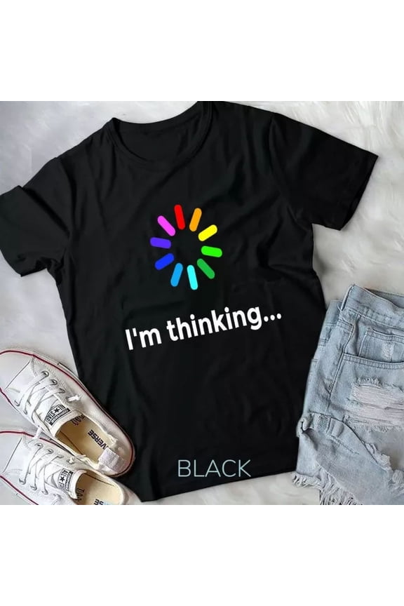 Vintage Tee I'M Thinking... Geek Nerd Computer Programmer Techie T Shirt Unisex T-Shirt Birthday Gifts