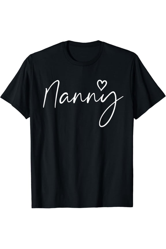 Vintage Tee Nanny Gifts For Women Grandma Heart Mother'S Gift Nanny T-Shirt Birthday Gifts, Unisex T-Shirt