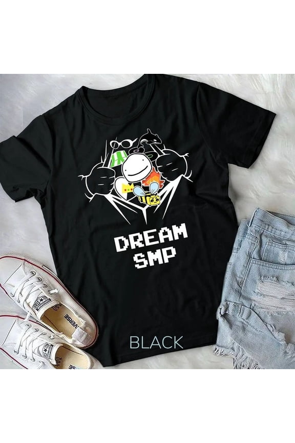 Vintage Tee Retro Dreamsmp Merch Funny Server Ip Playing Gaming Cosplay Unisex T-Shirt Birthday Gifts