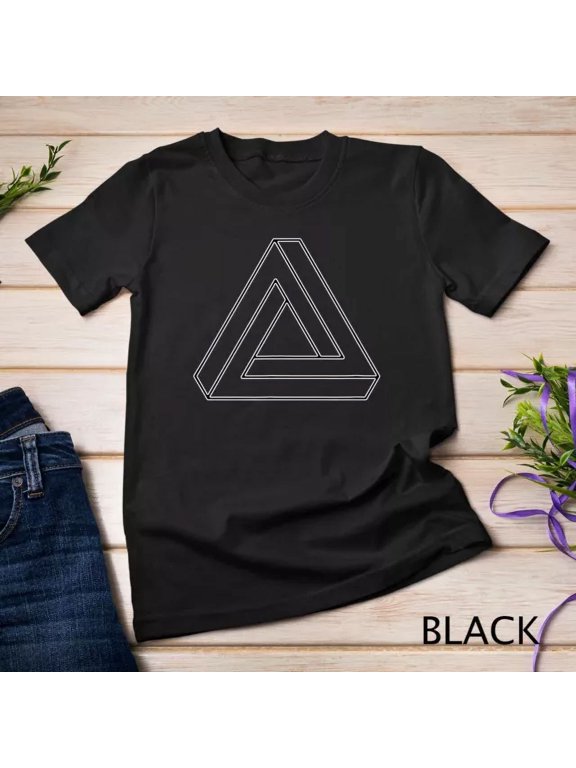 Vintage Tee Sacred Geometry Shirt Geometric Penrose Triangle T Shirt Unisex T-Shirt Birthday Gifts, Unisex T-Shirt
