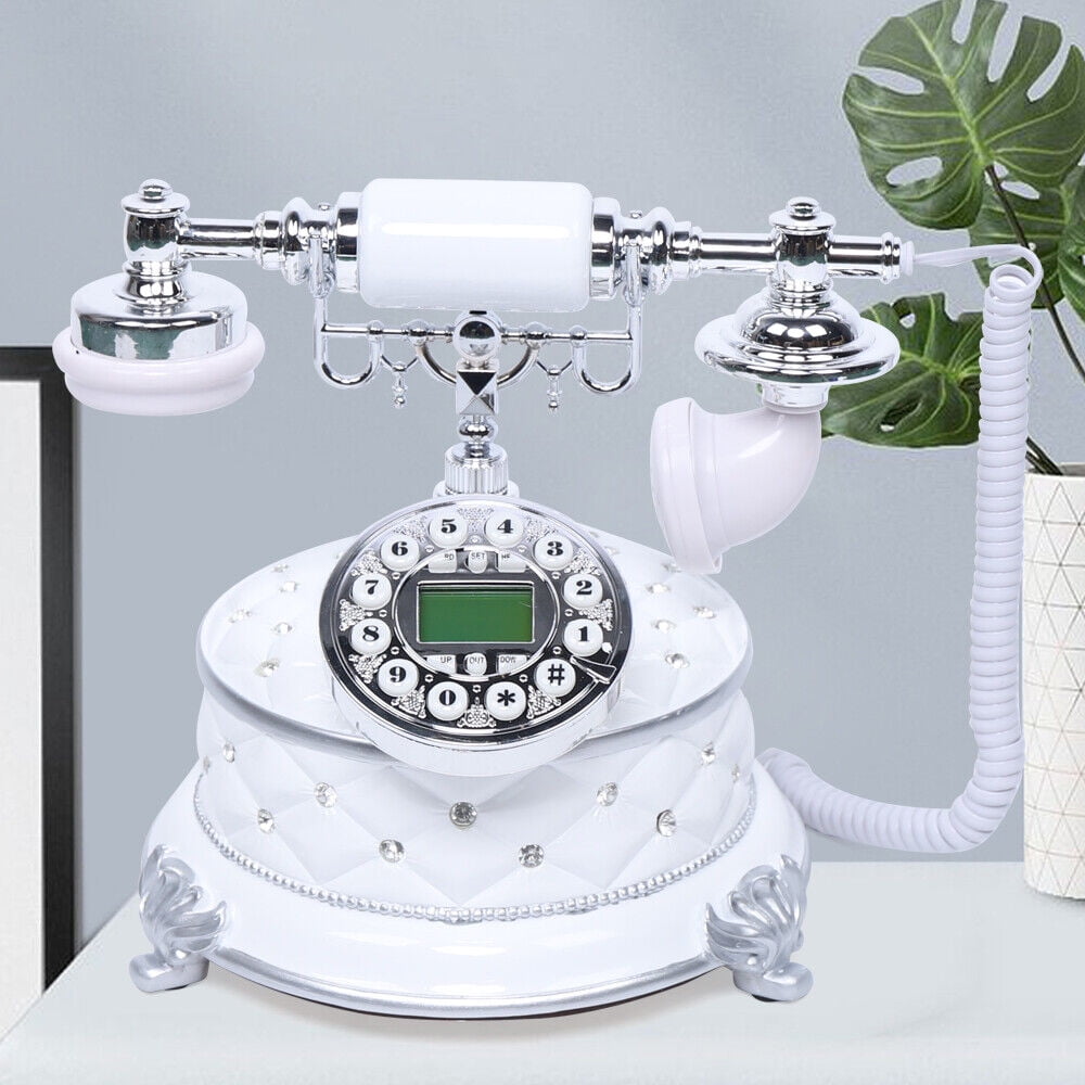 Vintage Telephone Old Fashioned Desk Landline Phone Headboard Decoration Antique Home Telephone Retro Vintage Old Fashioned Dial Phone Home/ Office Vintage Telephone Old Fashioned Desk European Style