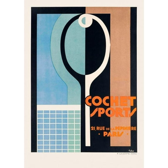 Vintage Tennis Print Wall Art, Modern Wall Decor For Living Room Bedroom, 8x12 UNFRAMED