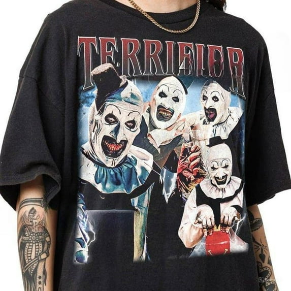 Vintage Terrifier Horror Movie T-Shirt: Art The Clown Halloween Shirt