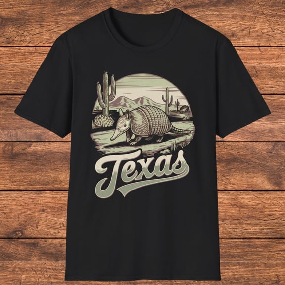 Vintage Texas Armadillo T-Shirt, Retro Desert Gift Tee, Texas Pride Graphic Tee