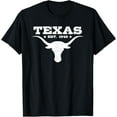 thumbnail image 1 of Vintage Texas Distressed Est. 1845 Longhorn Bull T-Shirt100% cotton, 1 of 5