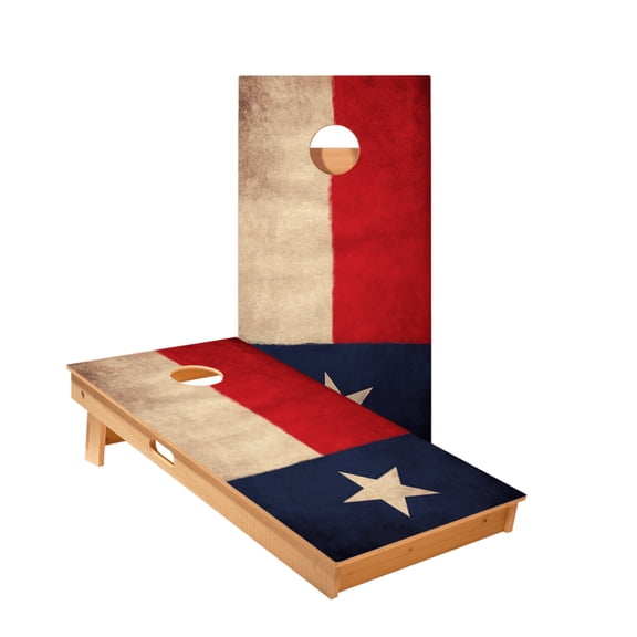 Vintage Texas Flag Longhorn Star Cornhole Boards