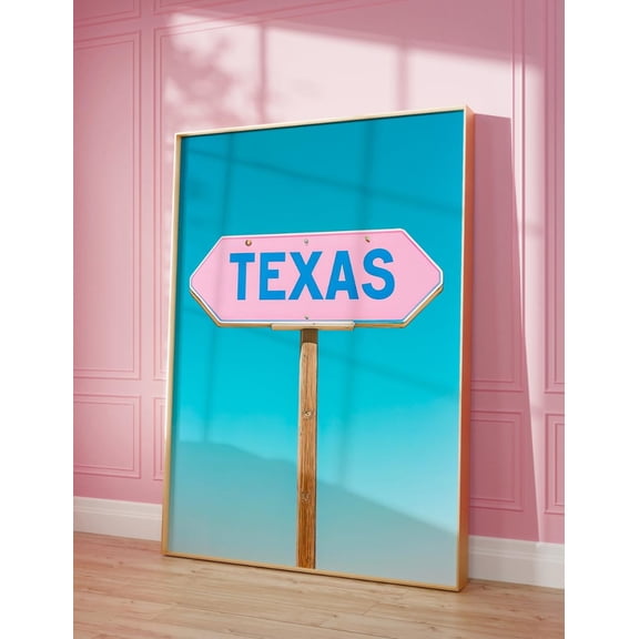 Vintage Texas Poster, Rustic Wall Decor Art, Texas Home Decor, Nostalgic Texas Artwork, Perfect Texas Lovers & Collectors, 8x12 UNFRAMED