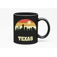 thumbnail image 1 of Vintage Texas Skyline Silhouette, Black 11oz Ceramic Mug, 1 of 5
