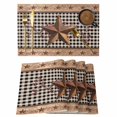thumbnail image 1 of Vintage Texas Star Brown Placemats Set of 12, Black Plaid Berry Farmhouse Placemats for Dining Table, Place Mats for Kitchen Tabletop, Waterproof Wipeable Dining Table Mats Set, 1 of 9