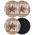 thumbnail image 1 of Vintage Texas Star Wooden Coasters Set of 4, Absorbent Coasters for Drinks, Farmhouse Berry Country Coaster for Desk Coffee Table Protection, Home Decor House Warming Gifts 4", 1 of 8