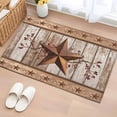 thumbnail image 1 of Vintage Texas Star Wooden Entryway Rug 2'x3'&nbsp; Non Slip Front Door Mats, Farmhouse Berry Country Entrance Rugs Indoor Outdoor Carpet, Washable Floor Mats Small Area Rug for Bedroom Kitchen, 1 of 8