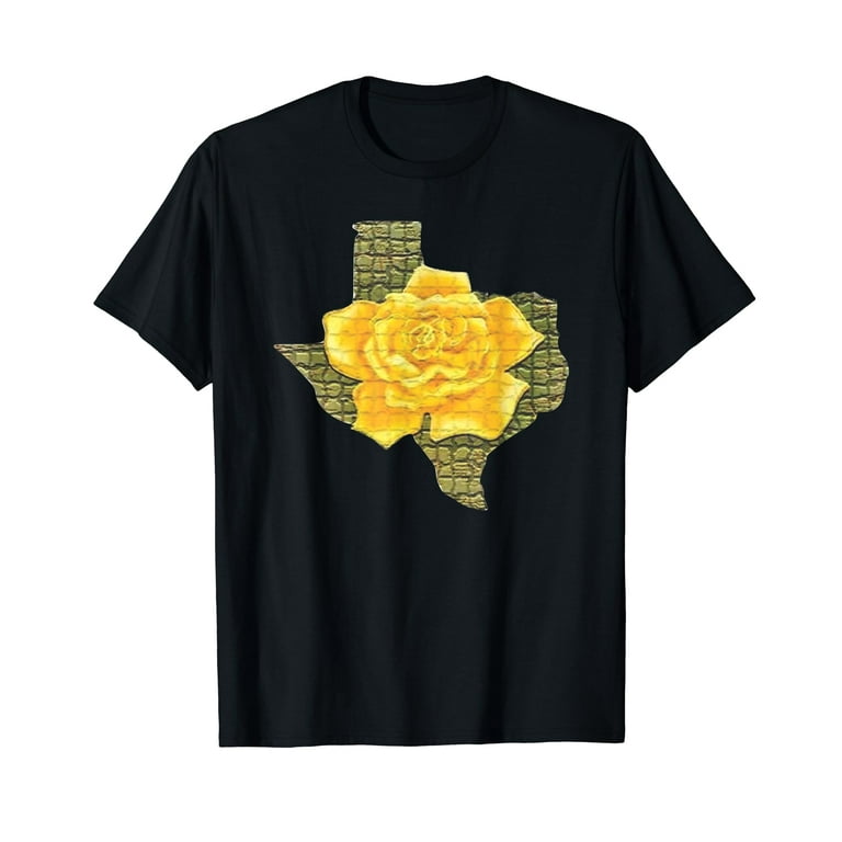 Awesome Yellow Rose Of Texas Pattern Flower T-Shirt Awesome Yellow Rose Of Texas Pattern Flower T-Shirt