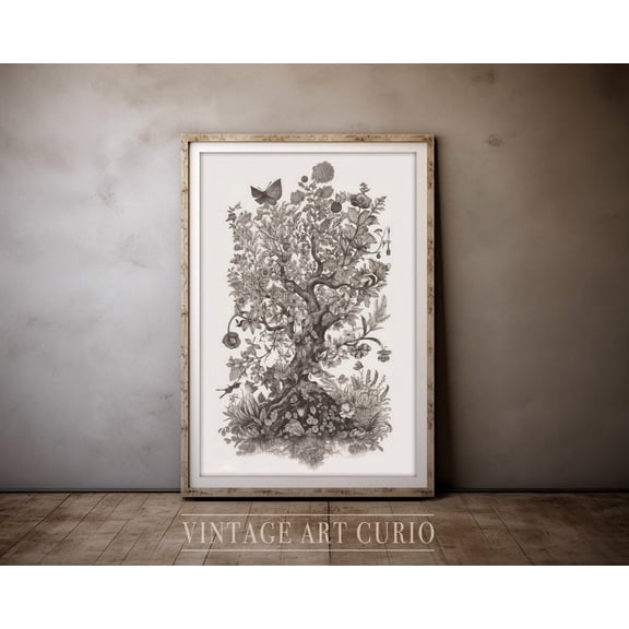 Vintage Textile De Etching, Rustic Country Farmhouse Decor, Ornate Antique Sketch, Vintage Drawing Unframed Paper Print