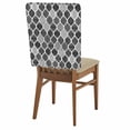 thumbnail image 1 of Vintage Texture Chair Back Covers Set of 4, Classic Black Stripe Decorative Stretch Dining Chair Back Slipcovers Removable Seat Cover for Kitchen Restaurant Hotel Cafe, 1 of 9