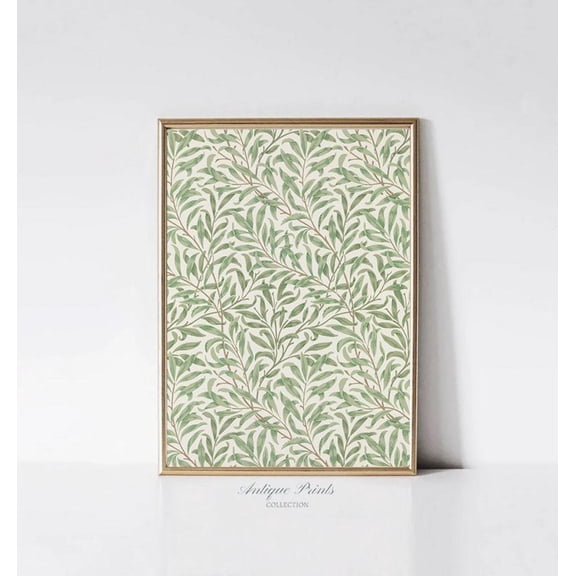 Vintage Texture Pattern, Antique Abstract Wall Art, Vertical Botanical, Farmhouse Modern Decor, Floral Pattern Poster,, Unframed Poster Size 24x36