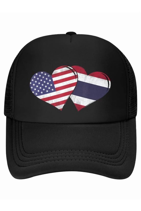 Vintage Thailand American Flag Heart For Thai Baseball Cap for Women Men