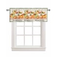 thumbnail image 1 of Vintage Thanksgiving Kitchen Valances for Windows Farmhouse Linen Window Valance Curtain for Living Room Window Treatment Orange Pumpkins Rustic Fall Valance Rod Pocket Topper Drape, 54 x 18 Inch, 1 of 6