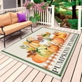 thumbnail image 1 of Vintage Thanksgiving Outdoor Rug for Patio/Deck/Porch, Non-Slip Large Area Rug 4 x 6 Ft, Orange Pumpkins Rustic Fall Indoor Outdoor Rugs Washable Area Rugs, Reversible Camping Rug Carpet Runner, 1 of 8