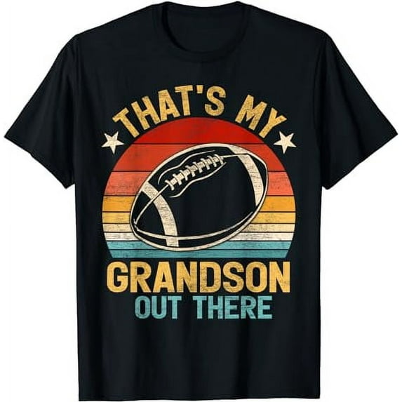 Vintage That's My Grandson Out There American Football T-Shirt