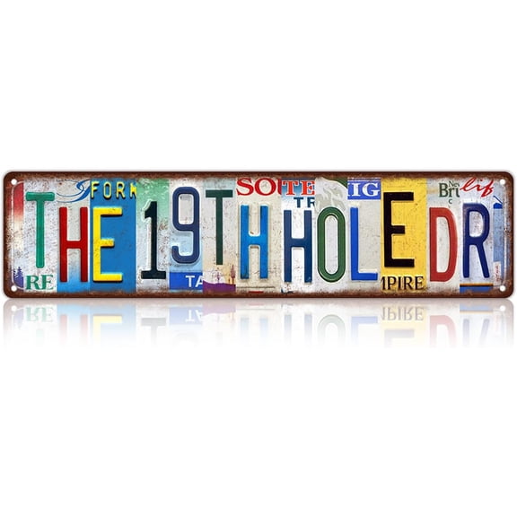 Vintage The 19Th Hole Dr Wall Decor Street Signs Metal Tin Signs 16 x 4 Inches