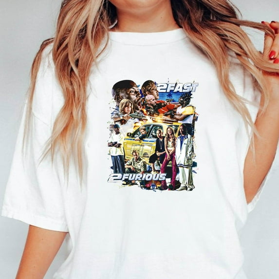 Vintage The 2 Fast 2 Furious The Fast And Furious Movie Unisex T-Shirt, up to 5XL