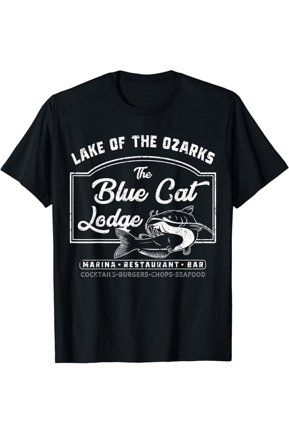 Vintage The Blue Cat Lodge Lake Of The Ozarks T-Shirt, Unisex T-Shirt