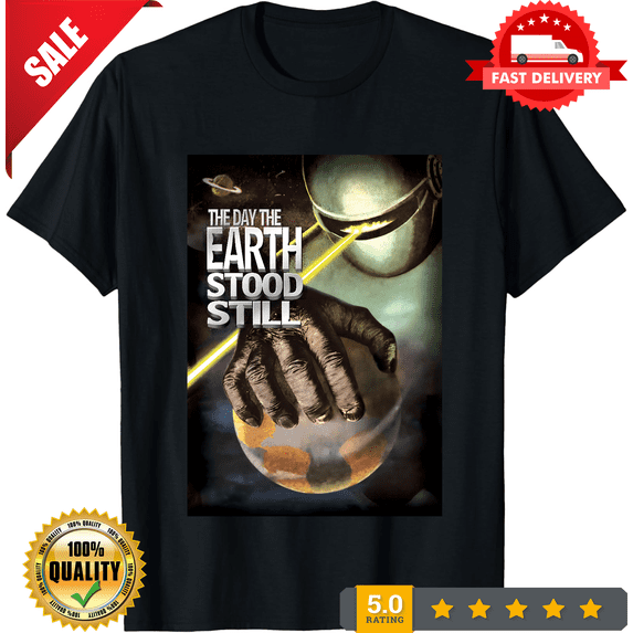 Vintage The Day The Earth Stood Still T-Shirt For Men & Women, Retro Robot Sci-Fi Tee, CROWD FAVORIT-TH76431